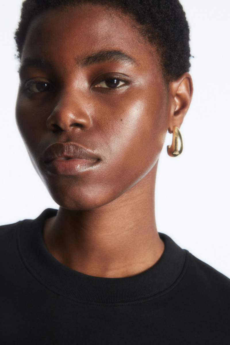 Women's COS The Clean Cut T-Shirt Black NZ-54ABNXLUT