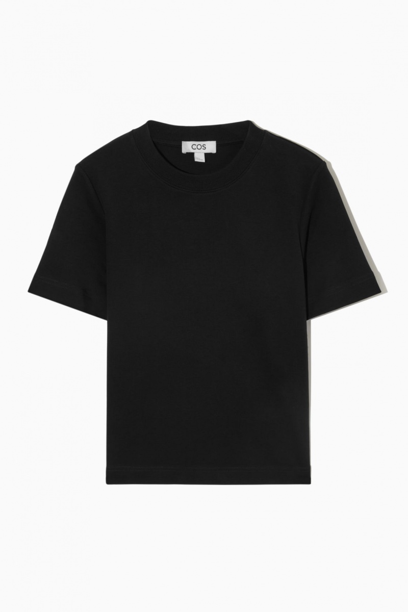 Women's COS The Clean Cut T-Shirt Black NZ-54ABNXLUT