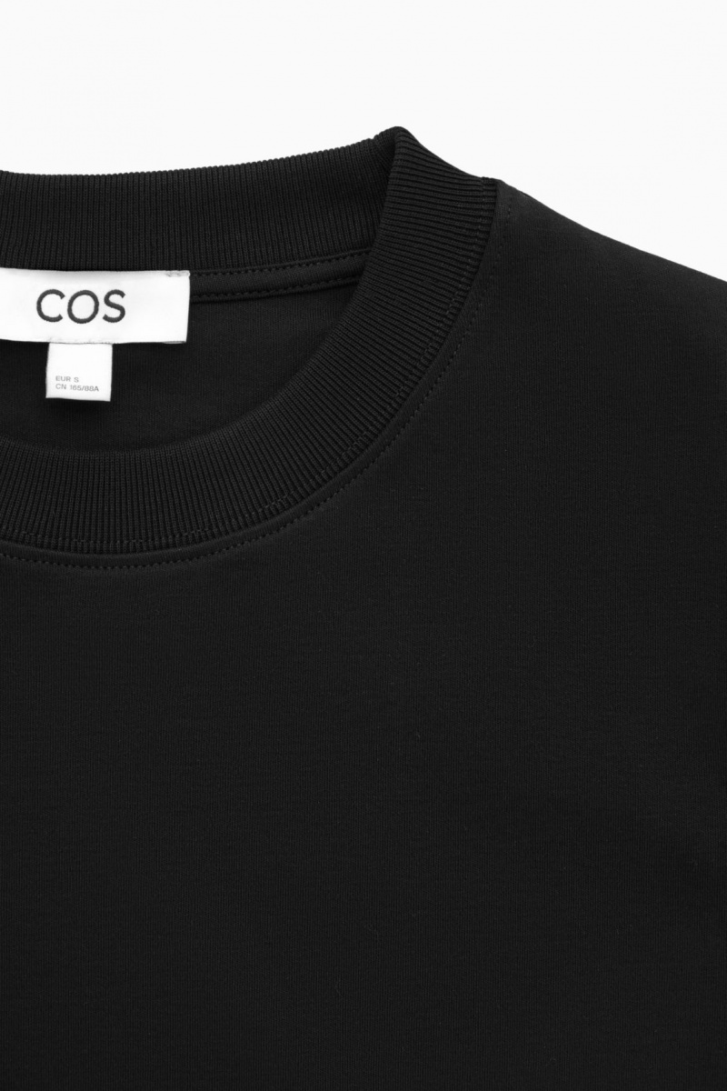 Women's COS The Clean Cut T-Shirt Black NZ-54ABNXLUT