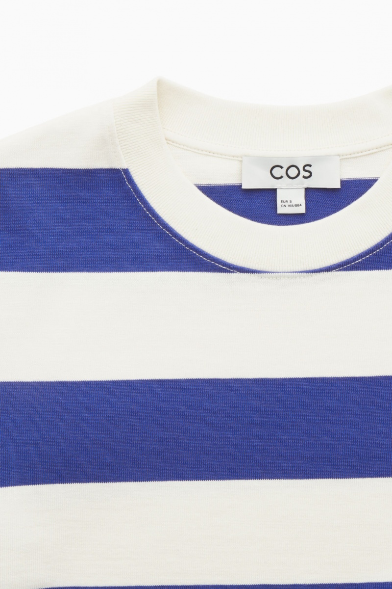 Women's COS The Clean Cut T-Shirt Blue / White NZ-92IDEWSMX