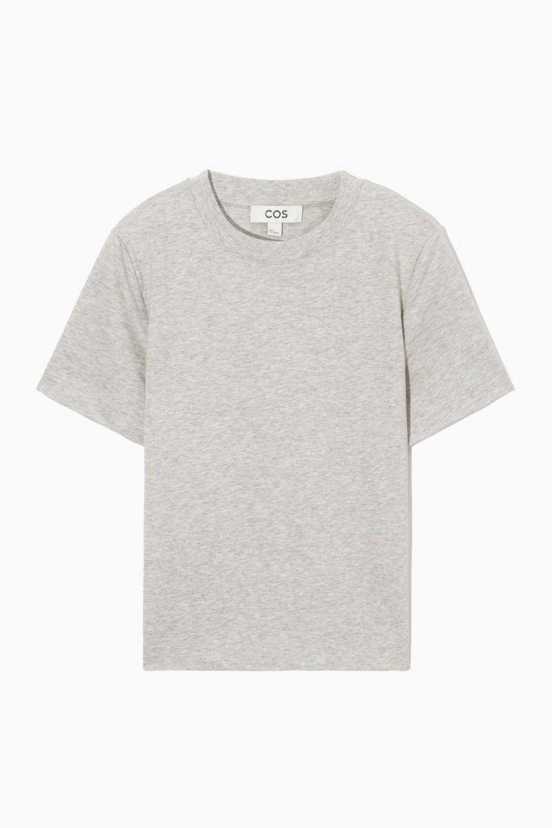 Women's COS The Clean Cut T-Shirt Grey NZ-25LVMCTHF