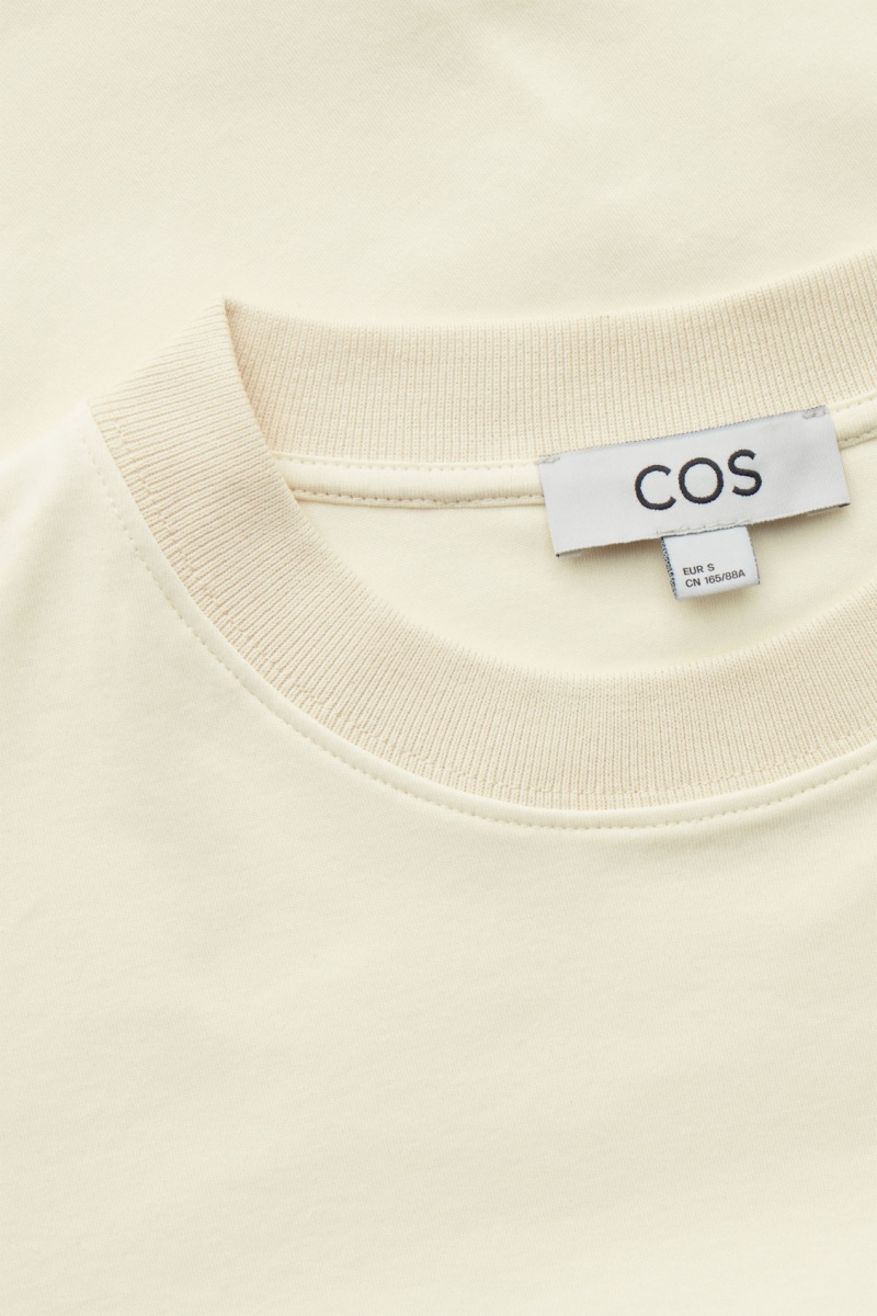 Women's COS The Clean Cut T-Shirt Light Beige NZ-87HFUBXJW