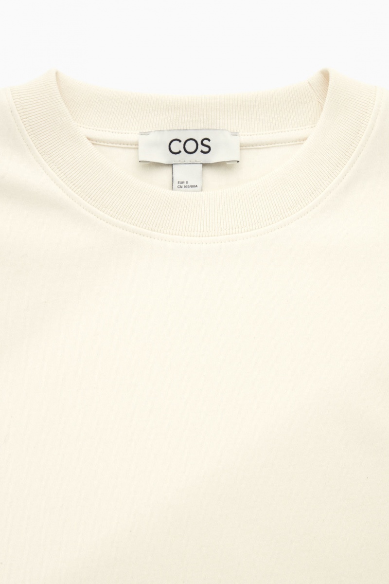 Women's COS The Clean Cut T-Shirt Light Beige NZ-87HFUBXJW