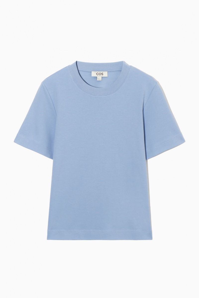Women's COS The Clean Cut T-Shirt Light Blue NZ-90BMSJCKG