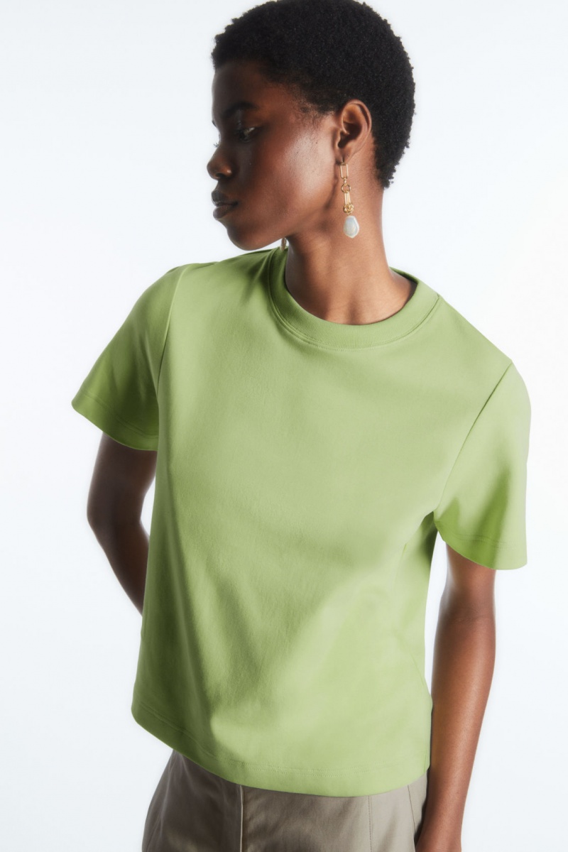 Women\'s COS The Clean Cut T-Shirt Light Green NZ-12CIEOWLG