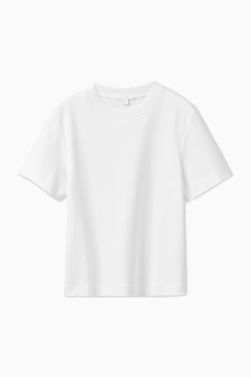 Women\'s COS The Clean Cut T-Shirt White NZ-71WGOFPDA