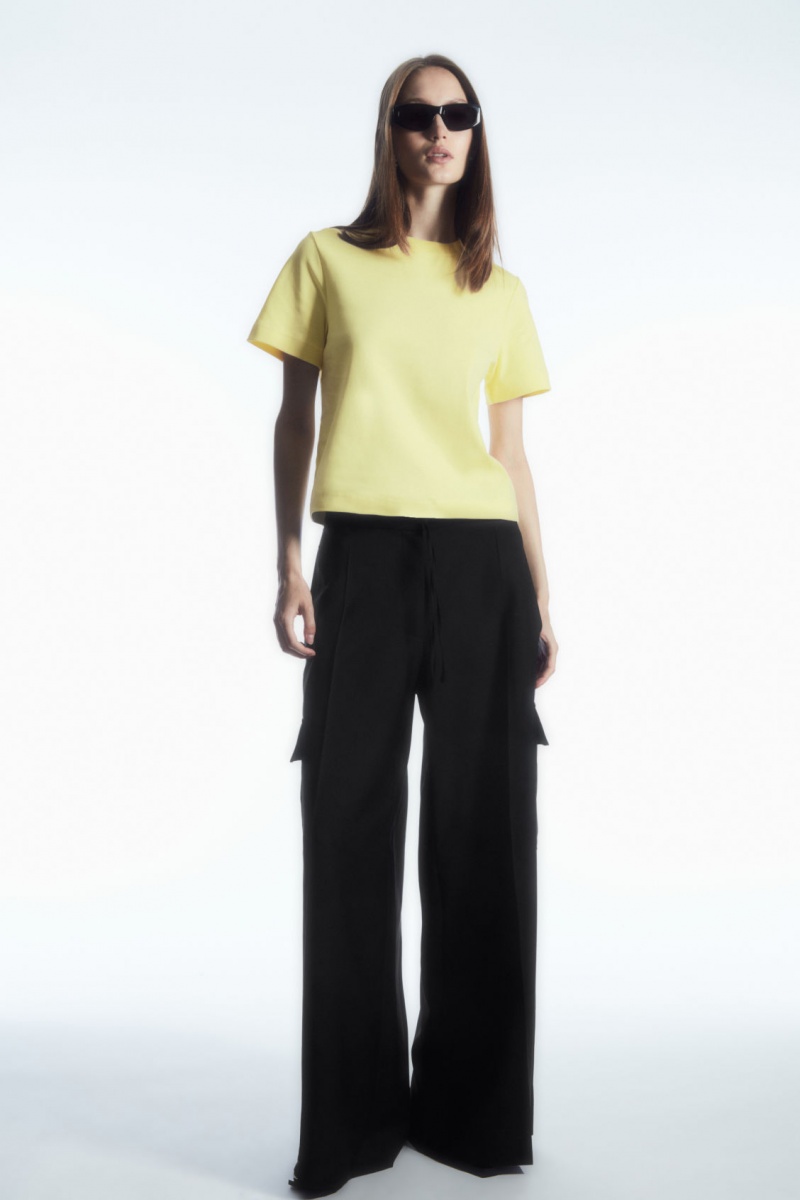 Women's COS The Clean Cut T-Shirt Yellow NZ-63VDNOHZR