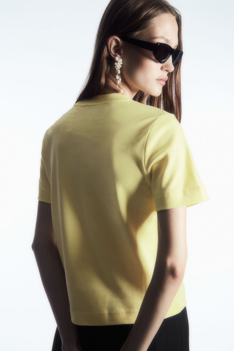 Women's COS The Clean Cut T-Shirt Yellow NZ-63VDNOHZR
