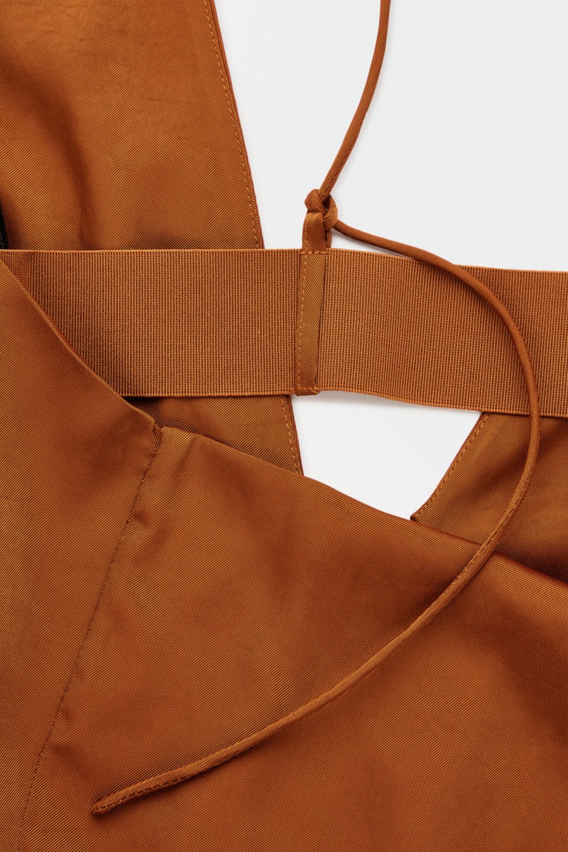 Women's COS The Cutout Slip Dress Brown NZ-27MHCXGNK
