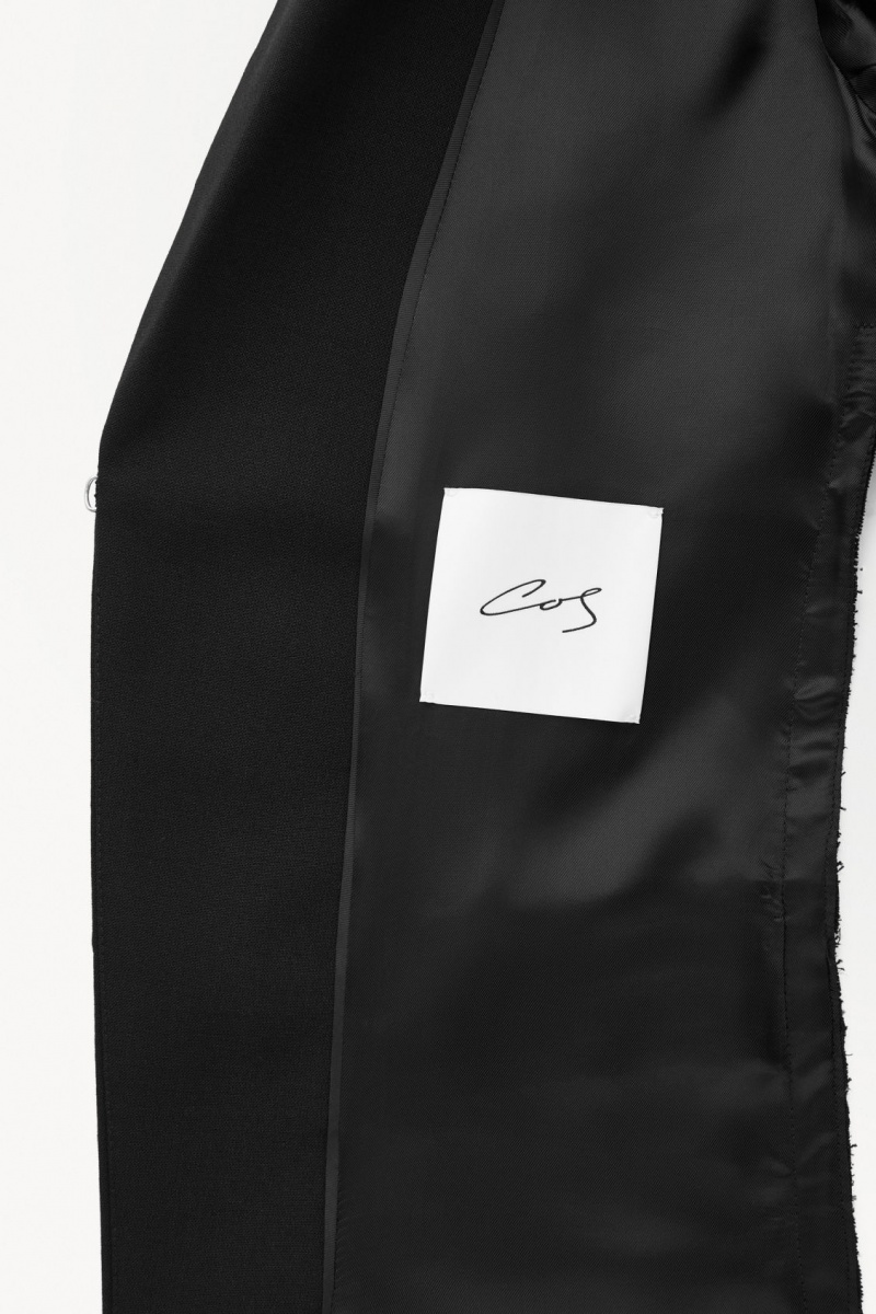 Women's COS The Deconstructed Blazer Black NZ-04XKPFHNS