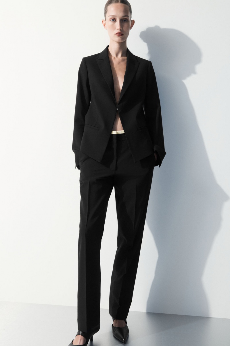 Women's COS The Deconstructed Blazer Black NZ-04XKPFHNS