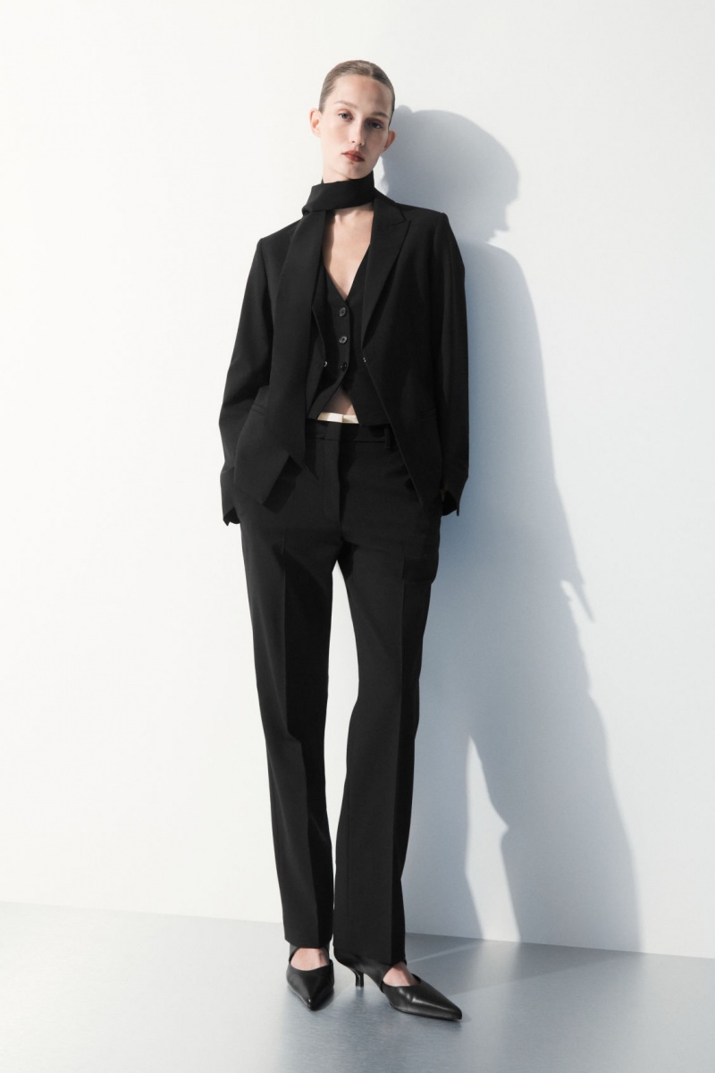 Women's COS The Deconstructed Blazer Black NZ-04XKPFHNS