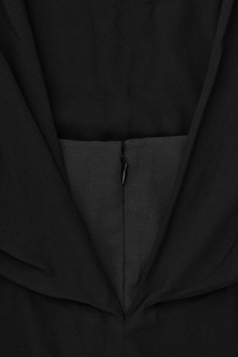 Women's COS The Draped Open-Back Mini Dress Black NZ-30JRSLXUN
