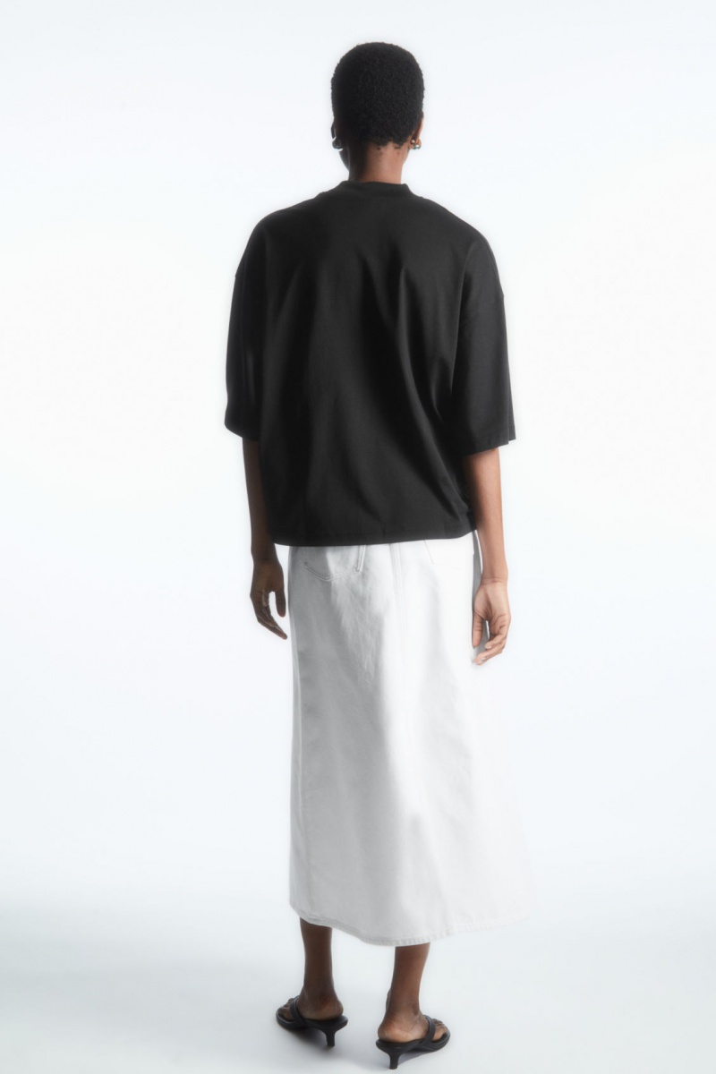 Women's COS The Full Volume T-Shirt Black NZ-32SVARLUM