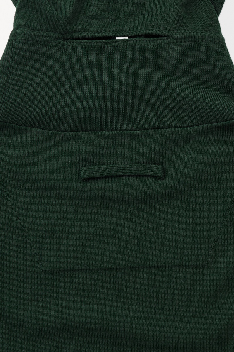 Women's COS The Hooded Wool Dress Dark Green NZ-32NHQTKWO