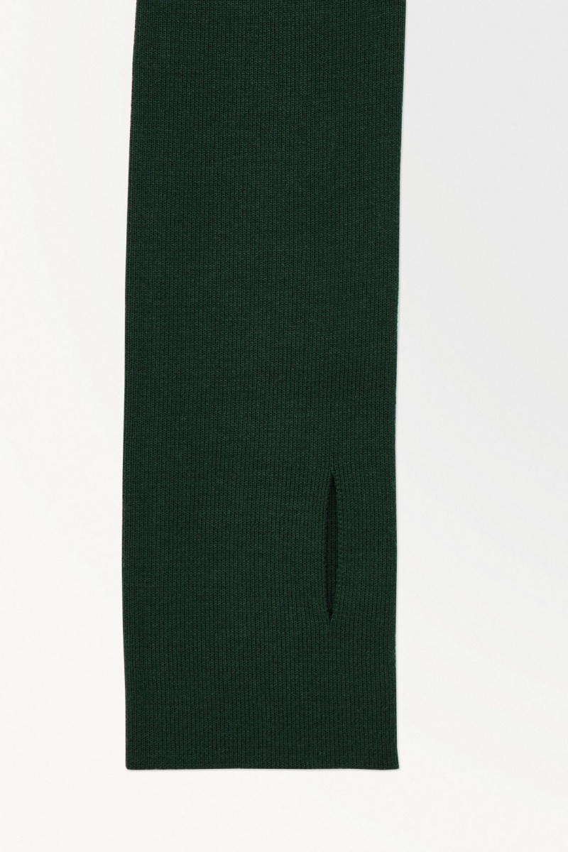 Women's COS The Hooded Wool Dress Dark Green NZ-32NHQTKWO