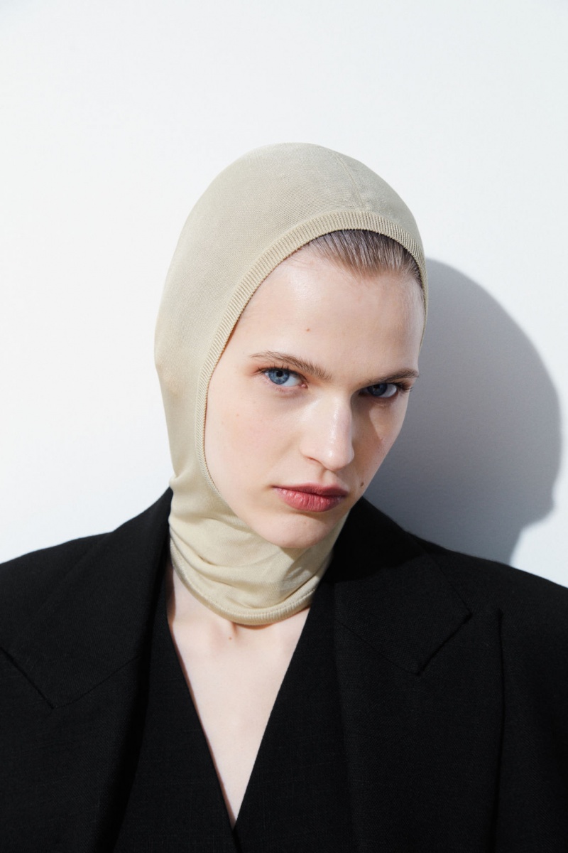 Women's COS The Knitted Balaclava Hats Beige NZ-46YEZTQCX