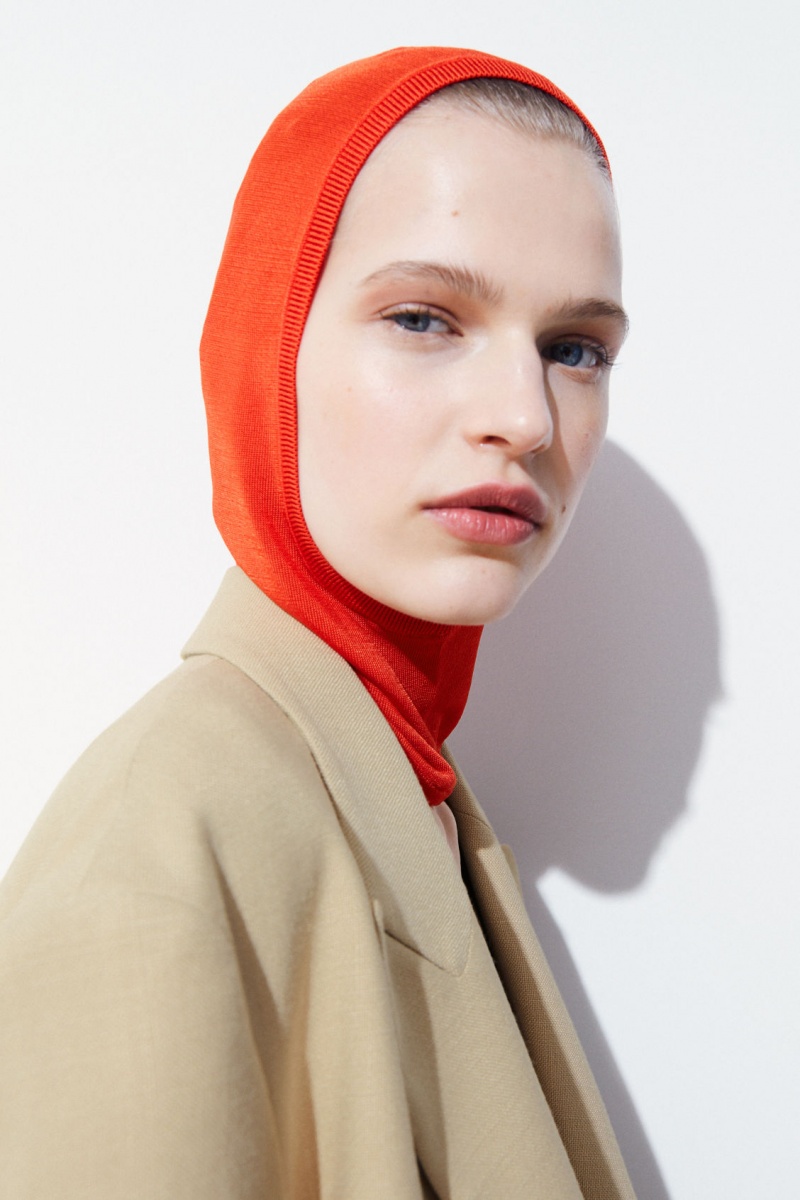 Women's COS The Knitted Balaclava Hats Orange NZ-38IUYLSZB