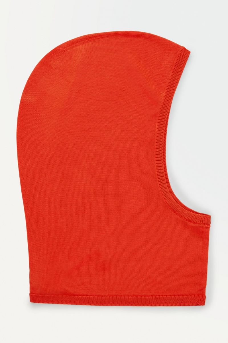 Women's COS The Knitted Balaclava Hats Orange NZ-38IUYLSZB