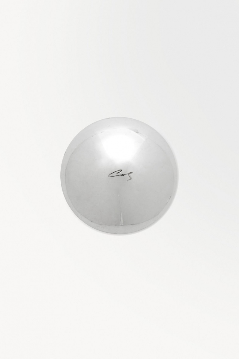 Women's COS The Large Sphere Brooch Silver NZ-26XPVKFRG