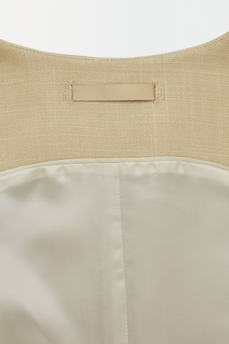 Women's COS The Longline Vest Beige NZ-63UGOCZTM