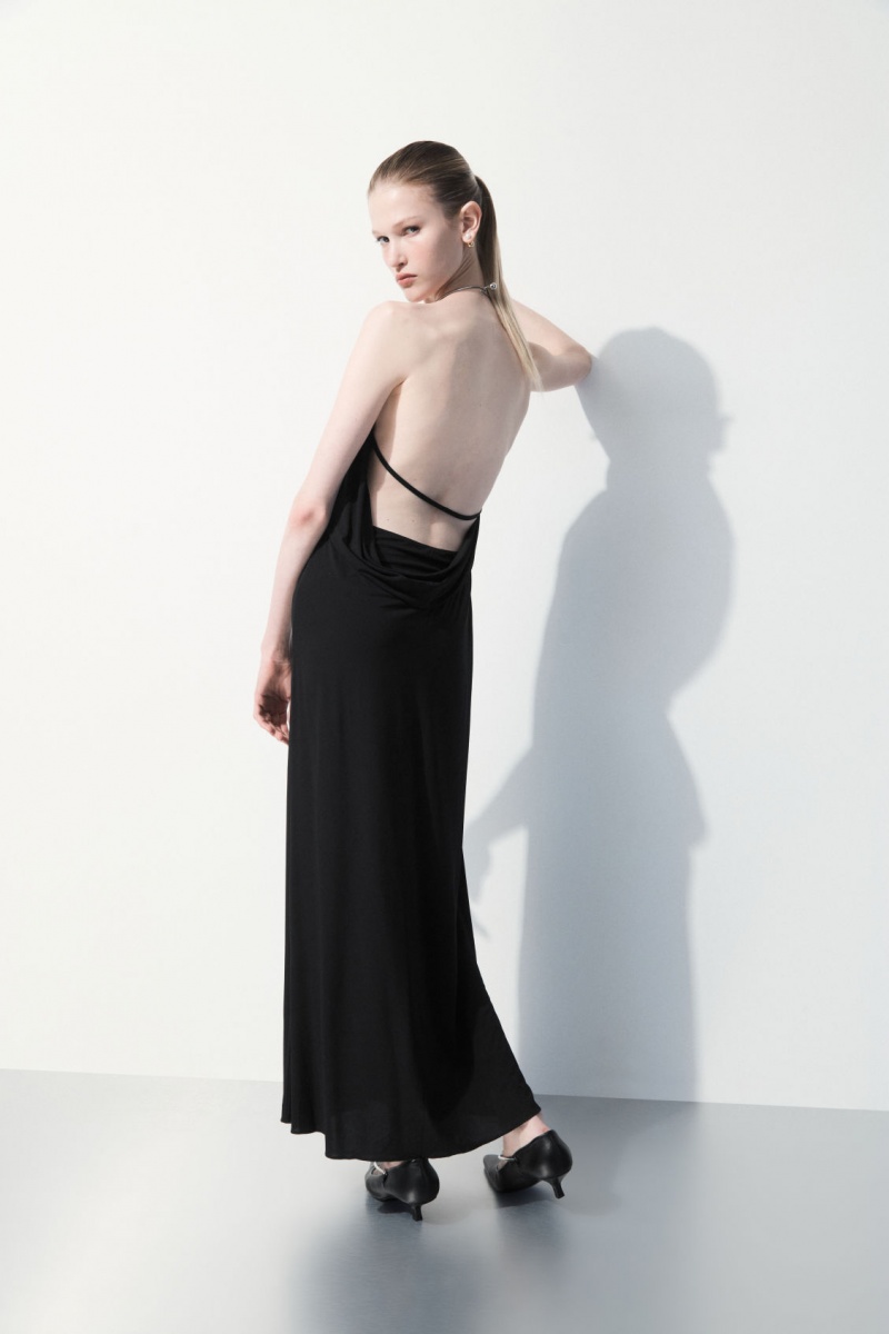 Women's COS The Open-Back Necklace Dress Black NZ-31QBZJSXA