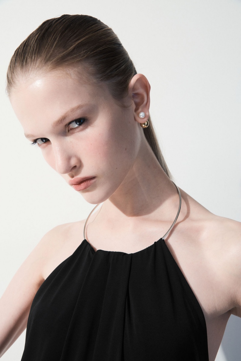Women's COS The Open-Back Necklace Dress Black NZ-31QBZJSXA
