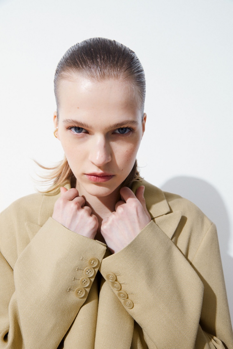 Women's COS The Peak-Lapel Blazer Beige NZ-43LTFSWDH