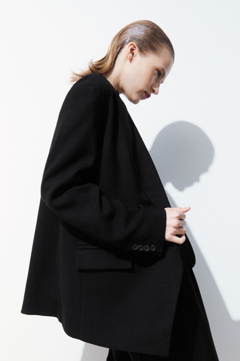 Women's COS The Peak-Lapel Blazer Black NZ-96VDOFNLI