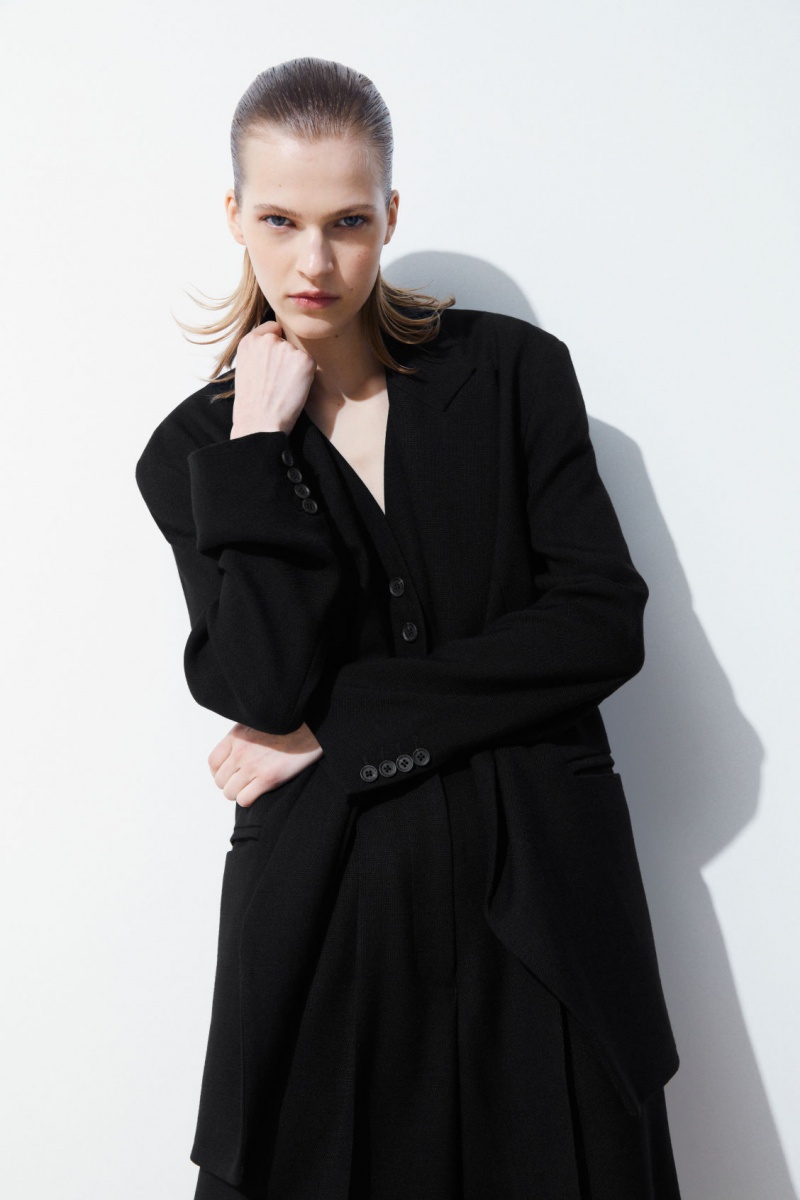 Women's COS The Peak-Lapel Blazer Black NZ-96VDOFNLI