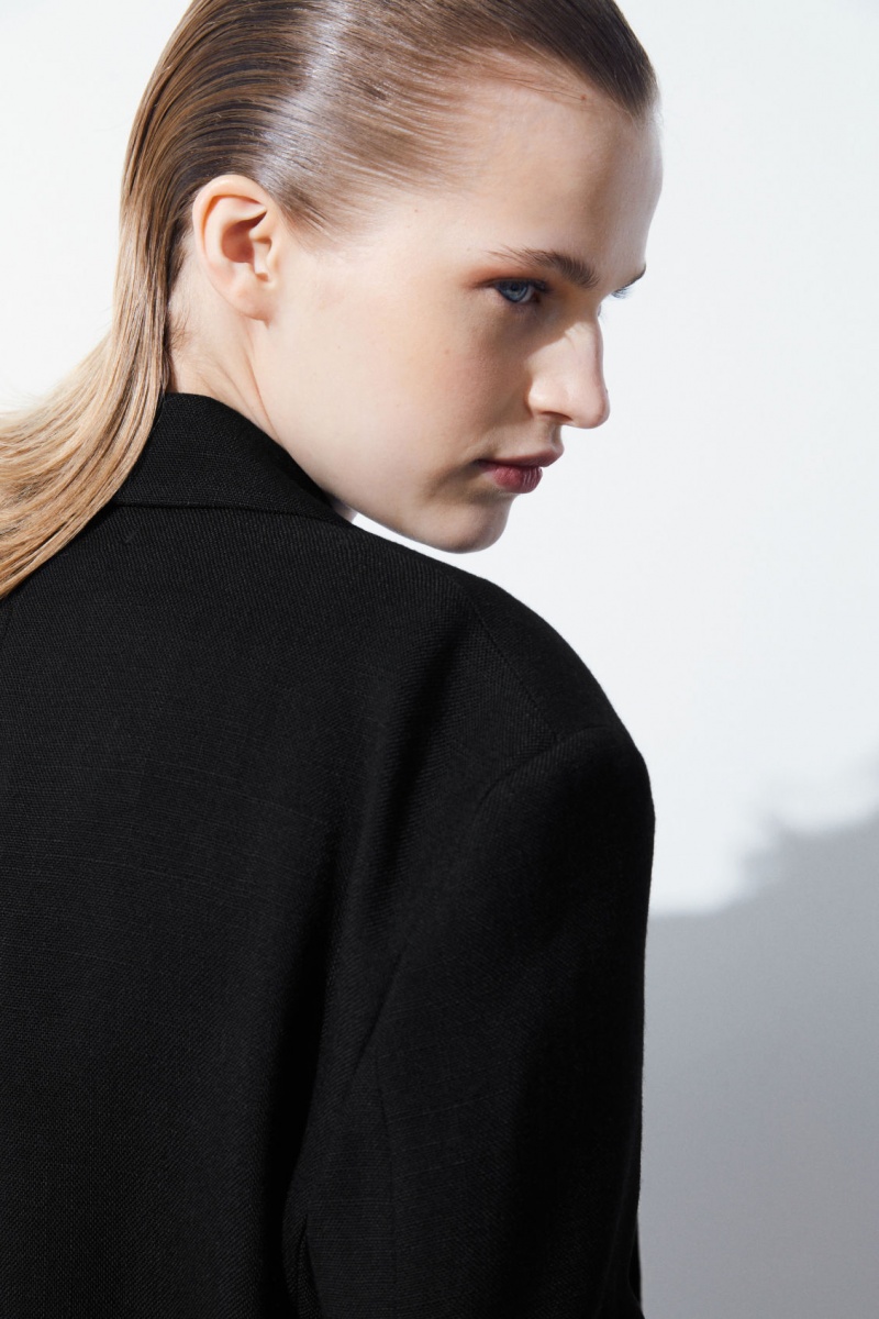 Women's COS The Peak-Lapel Blazer Black NZ-96VDOFNLI