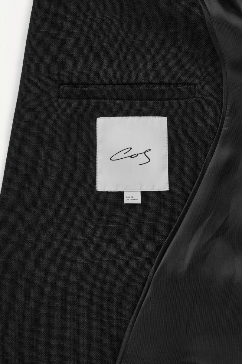 Women's COS The Peak-Lapel Blazer Black NZ-96VDOFNLI