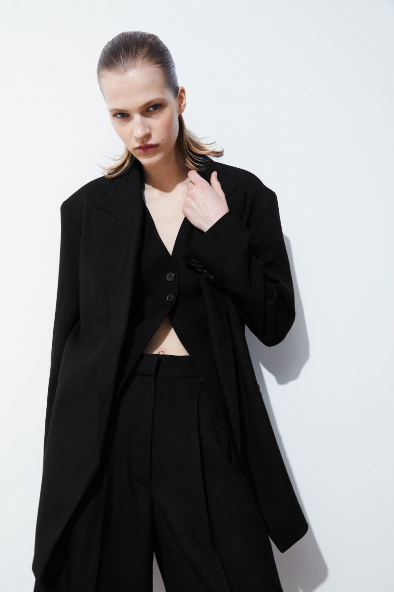 Women\'s COS The Peak-Lapel Blazer Black NZ-96VDOFNLI