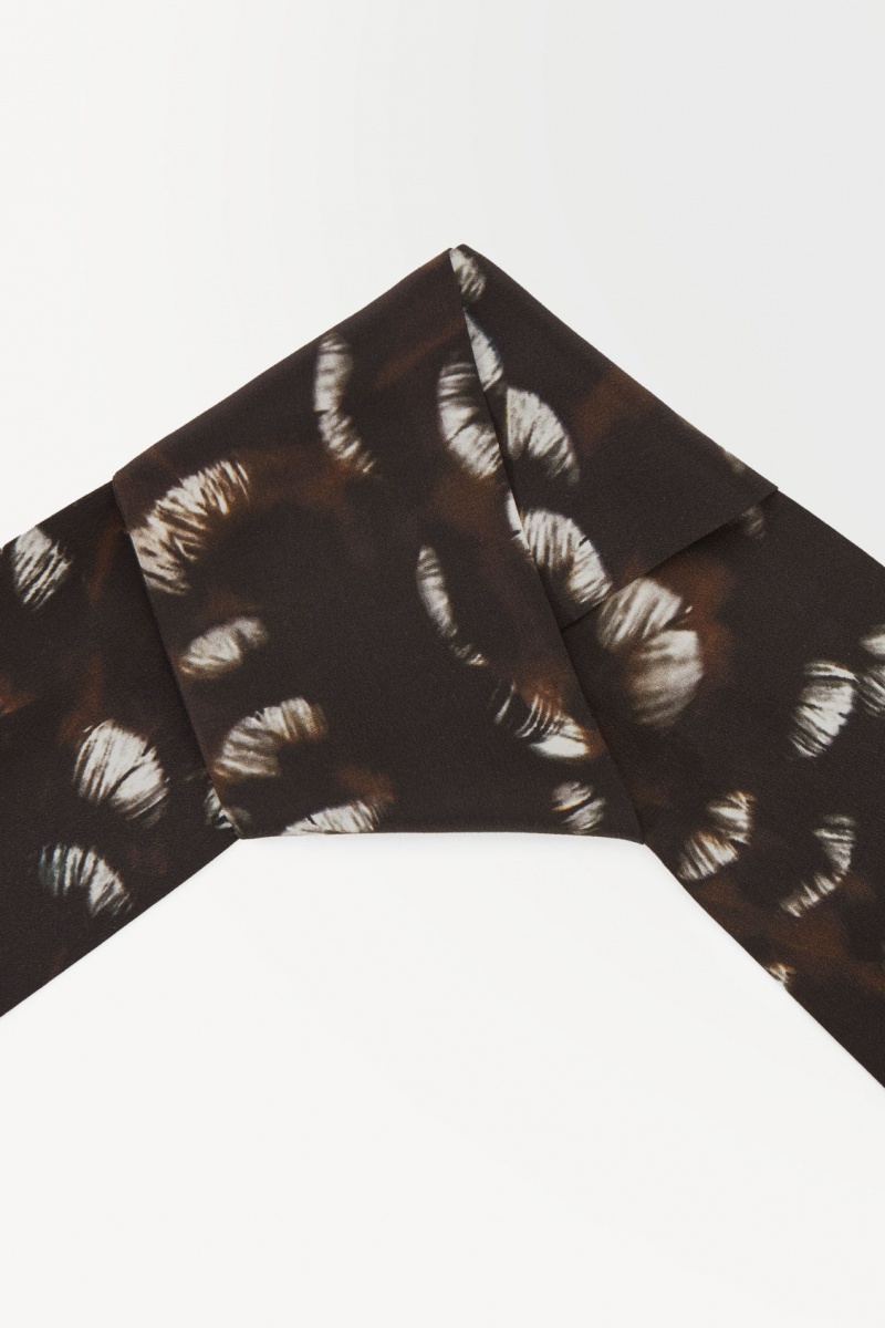 Women's COS The Pure Silk Scarf Black NZ-27VORZQEJ