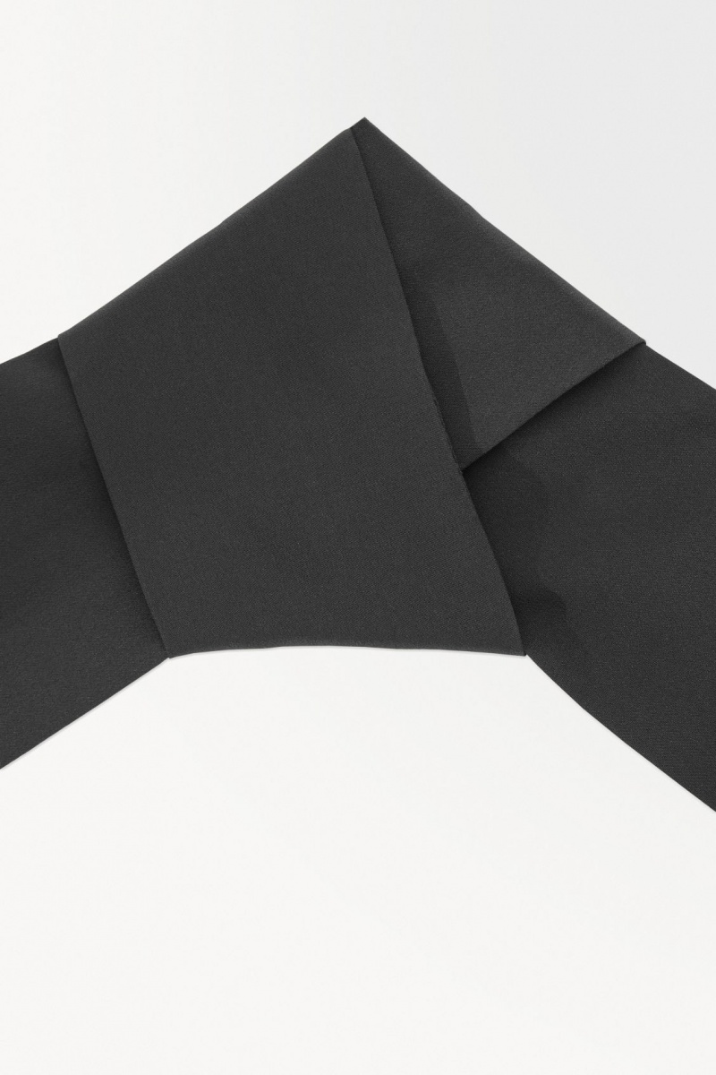 Women's COS The Pure Silk Scarf Black NZ-48SJIMPKC