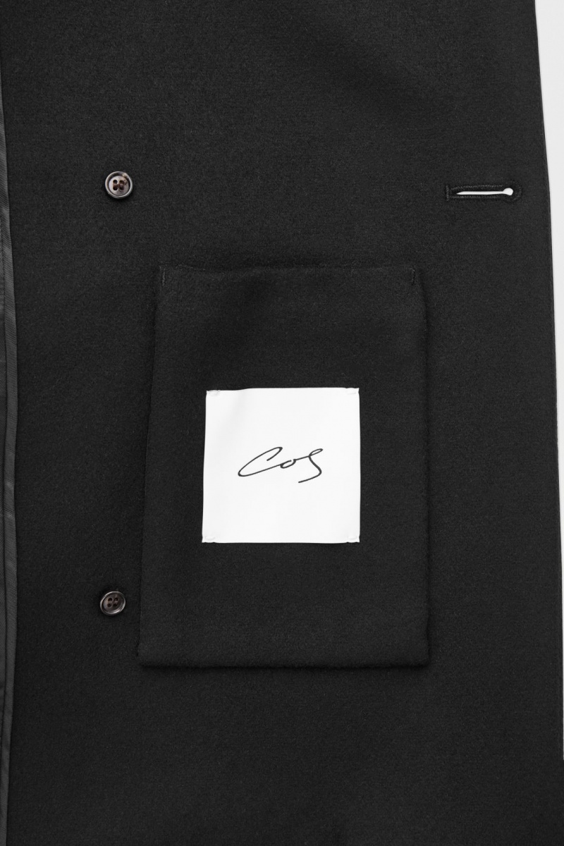 Women's COS The Recycled-Cashmere Trench Coats Black NZ-97TDOJRXL