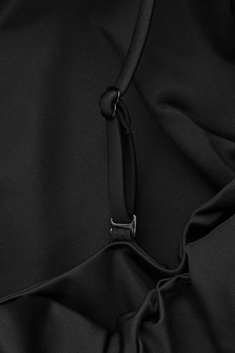 Women's COS The Ruffled Swimsuits Black NZ-70OAZVCFE