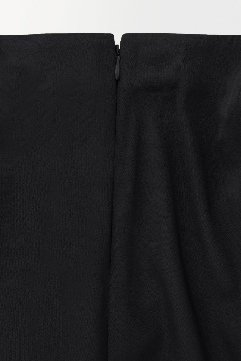 Women's COS The Silk-Blend Pants Black NZ-63JKMFLCE