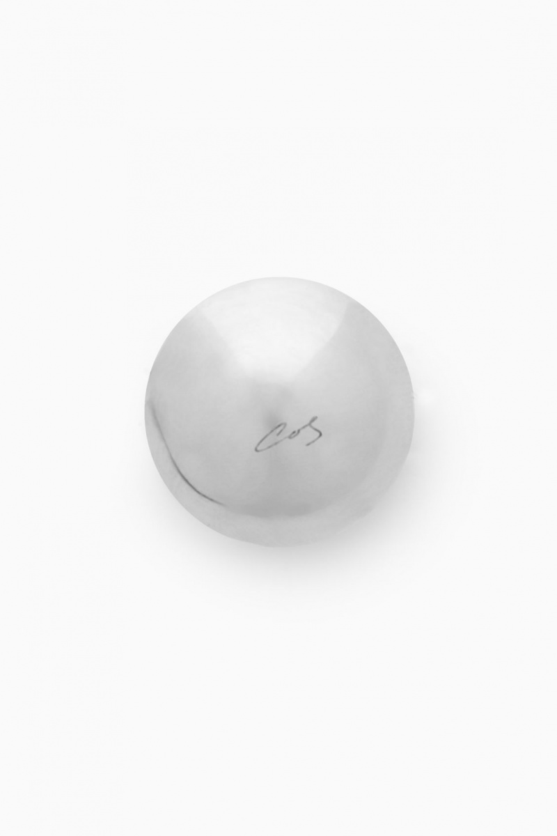 Women's COS The Small Sphere Brooch Silver NZ-21BHPEFXR