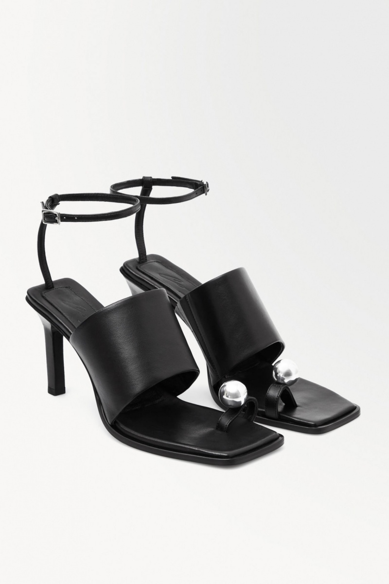 Women's COS The Sphere Heeled Sandals Black NZ-92MXDSTFC
