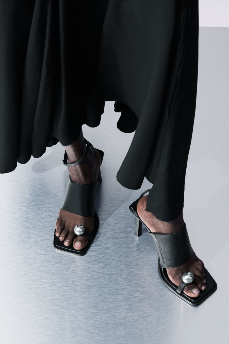 Women\'s COS The Sphere Heeled Sandals Black NZ-92MXDSTFC