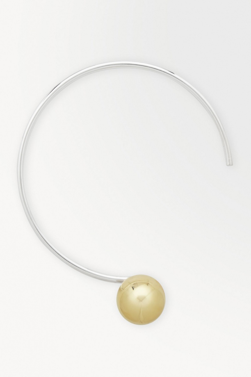Women's COS The Sphere Necklace Silver NZ-31CVOWKLQ
