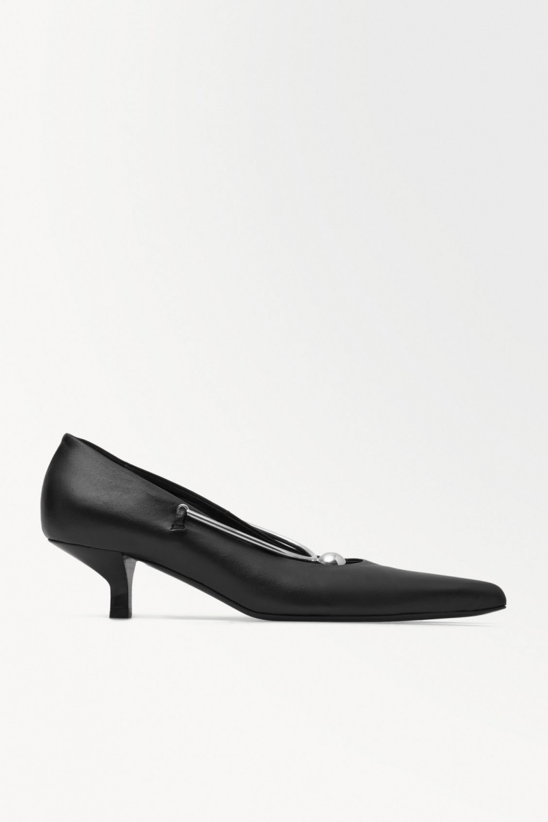 Women's COS The Sphere Point-Toe Pumps Black NZ-28FYWHGDL