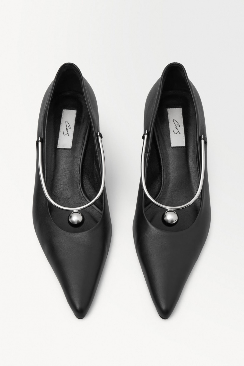 Women's COS The Sphere Point-Toe Pumps Black NZ-28FYWHGDL