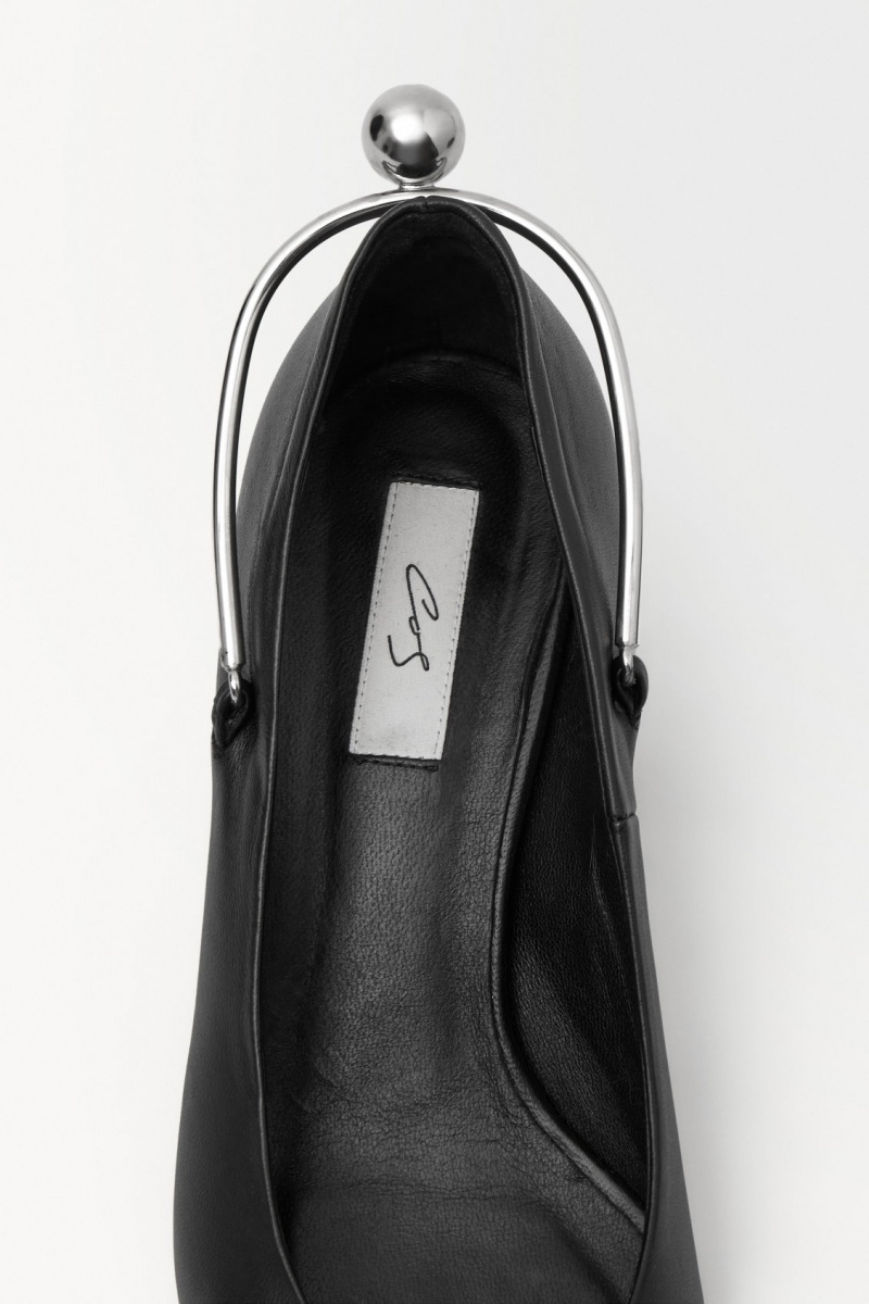Women's COS The Sphere Point-Toe Pumps Black NZ-28FYWHGDL