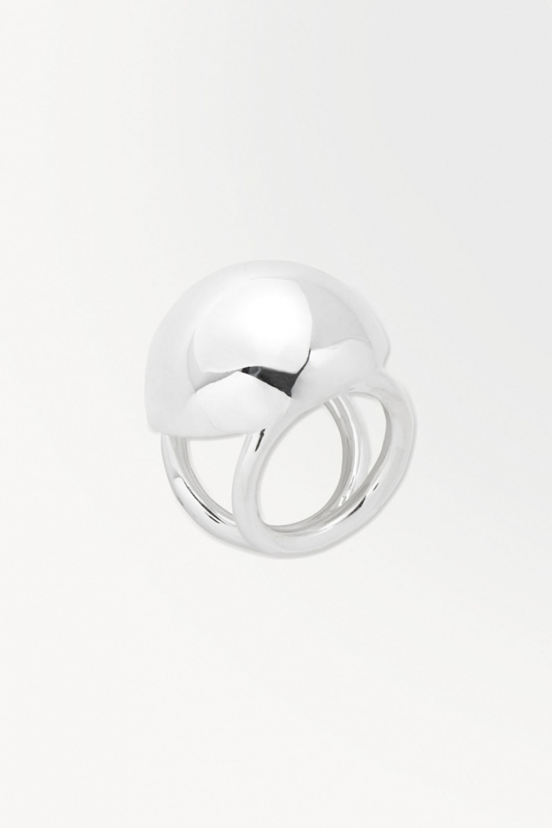 Women's COS The Sphere Scarf Rings Silver NZ-71SOBPLQA