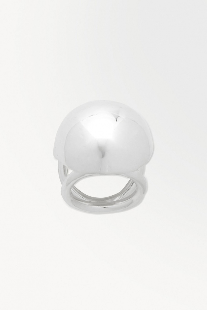 Women's COS The Sphere Scarf Rings Silver NZ-90JHWGNAL