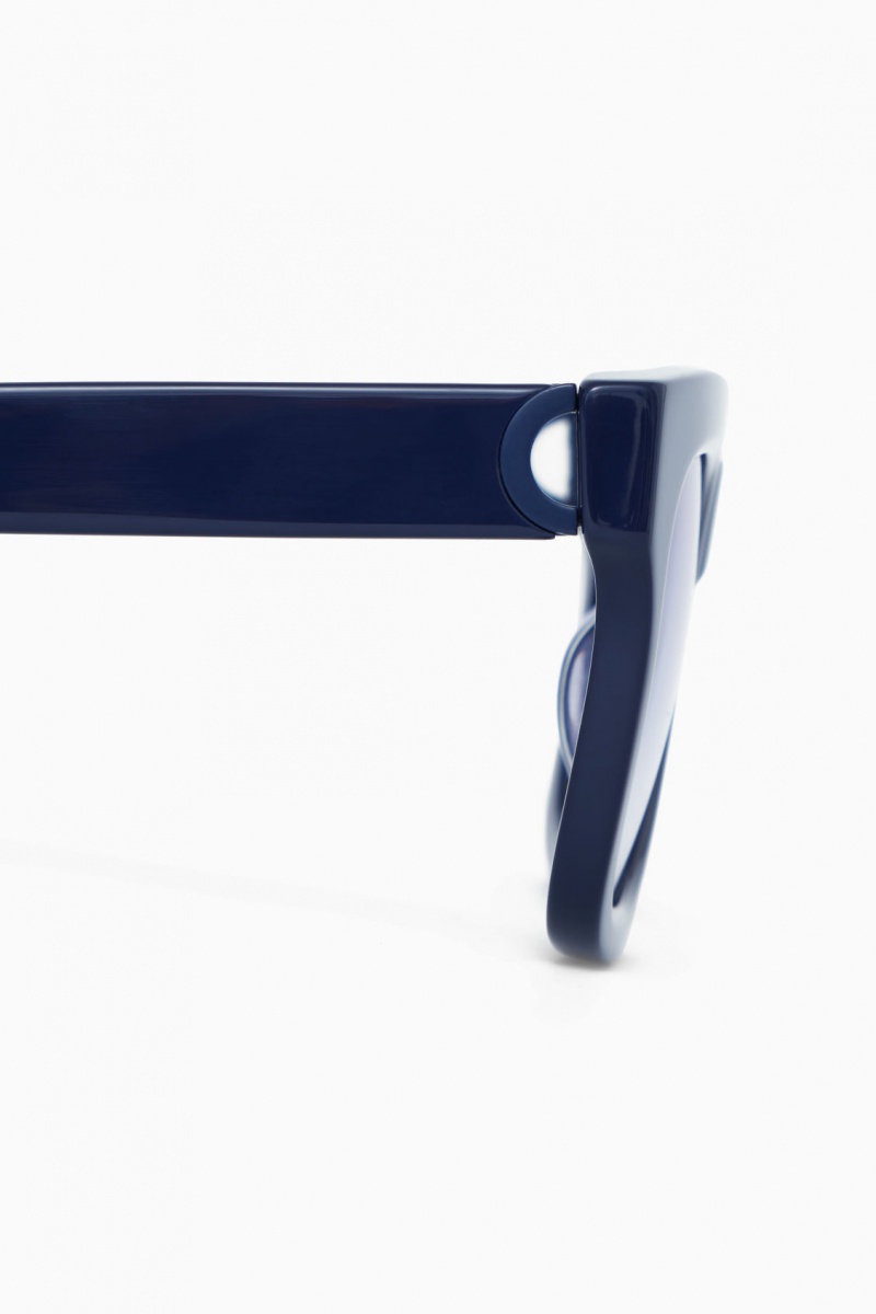 Women's COS The Square Acetate Sunglasses Navy NZ-48CLZFWSB