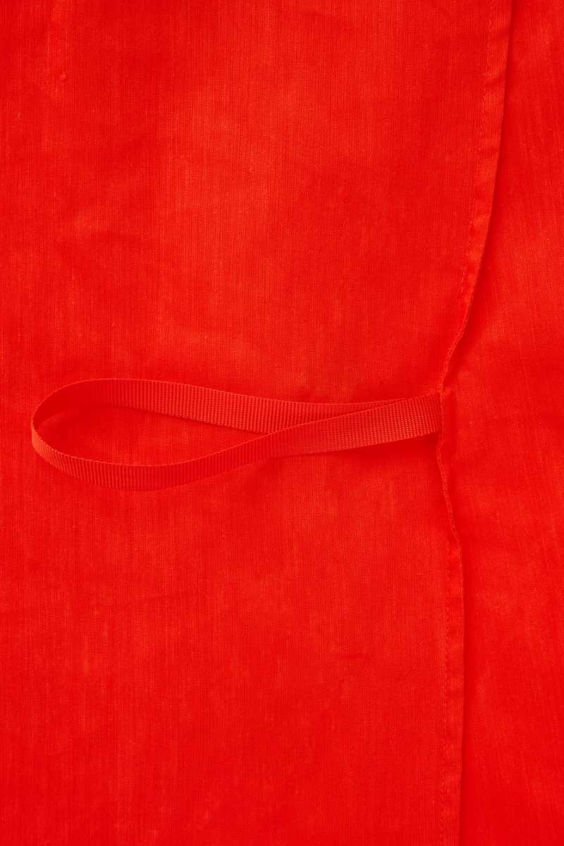 Women's COS The V-Neck Linen Maxi Dress Light Orange NZ-18KAZMRTG