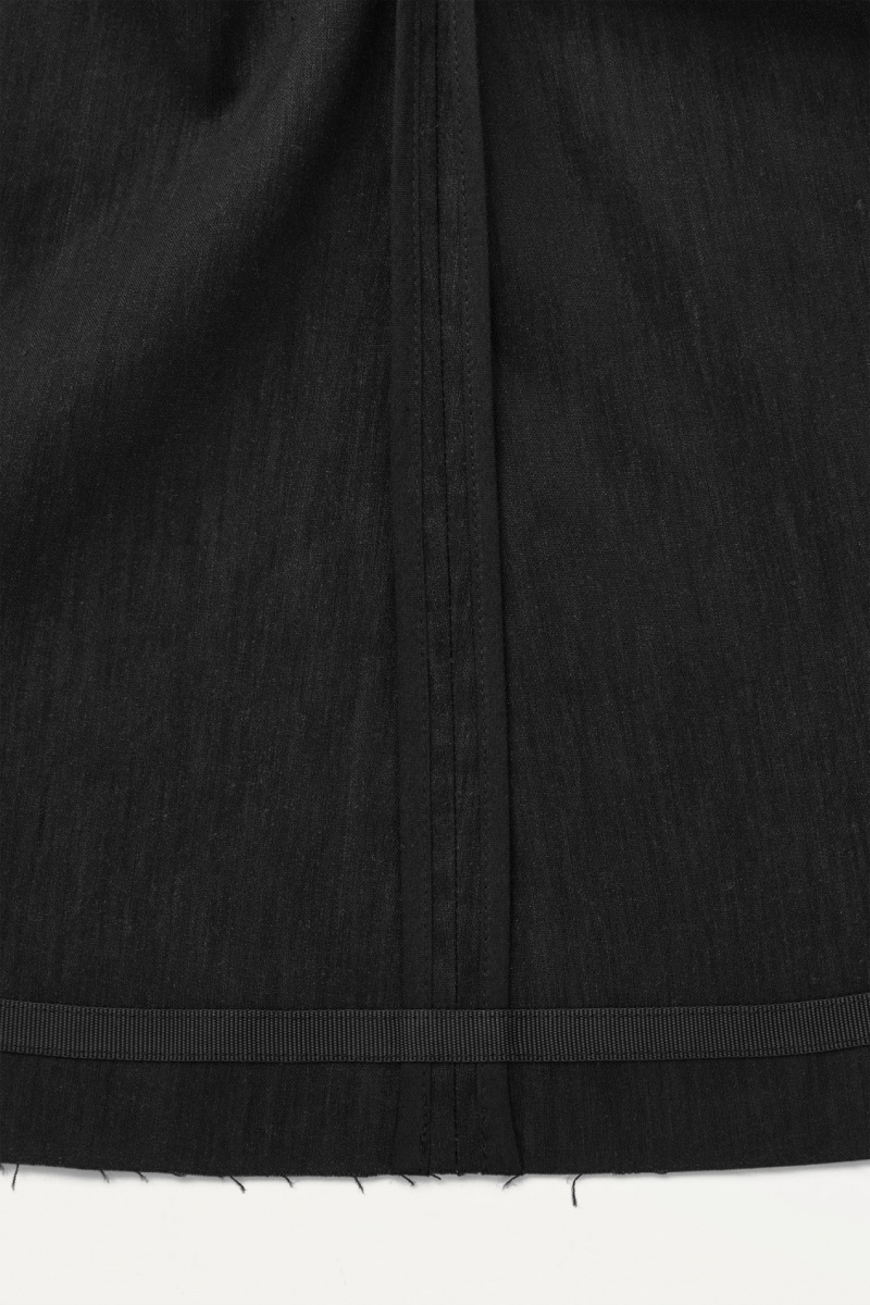 Women's COS The Waisted Linen Blazer Black NZ-43SAJLNPC